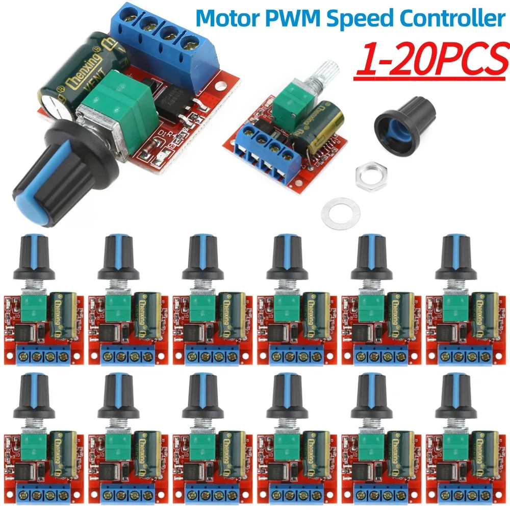 1-20pcs dc 4,5 V-35V regler pwm Motor drehzahl regler Regler einstellbarer Drehzahl regler Modul LED Dimmer Leistungs regler