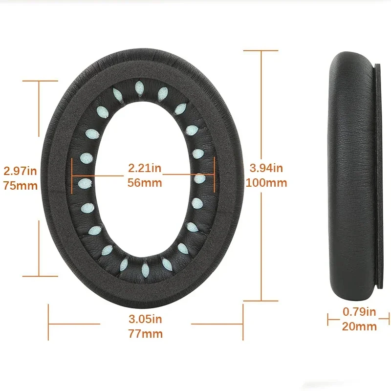 Replacement Ear Pads Cushions for Bose QC45 QuietComfort 45 Headphone Softer Protein Leather Earpads