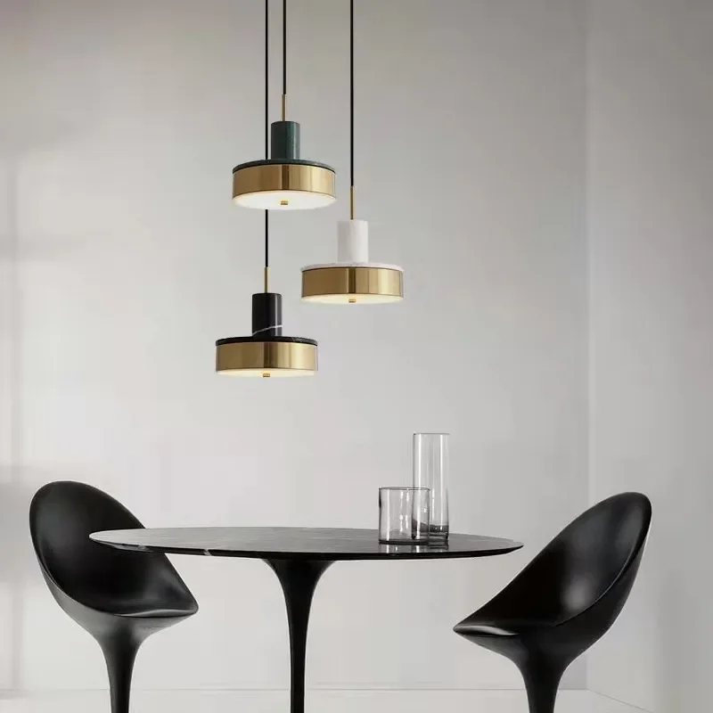 الحديثة قلادة مصباح الشمال الرخام قلادة LED ضوء غرفة الطعام غرفة المعيشة غرفة نوم السرير Hanglamp ديكور المنزل تركيب المصابيح