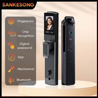 SANKESONG 3D Face Recognition Fingerprint Smart Door Lock WiFi Camera Electronic Lock Digital Electronic Key IC Card APP Unlock