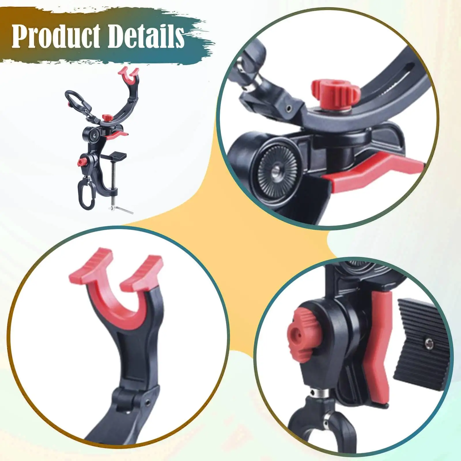 boat-fishing-rod-holder-with-enlarged-clamp-kayak-rails-mount-360-adjustable-angle-for-summer-seaside