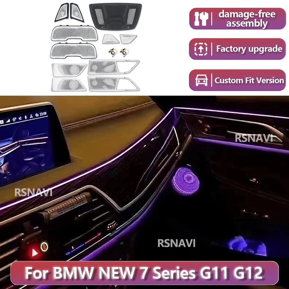 RSNAVI Factory settings For BMW New 7Series G11 G12 2016-2022 Speaker Cover Car Midrange Tweeter HiFi Music Stereo Horn