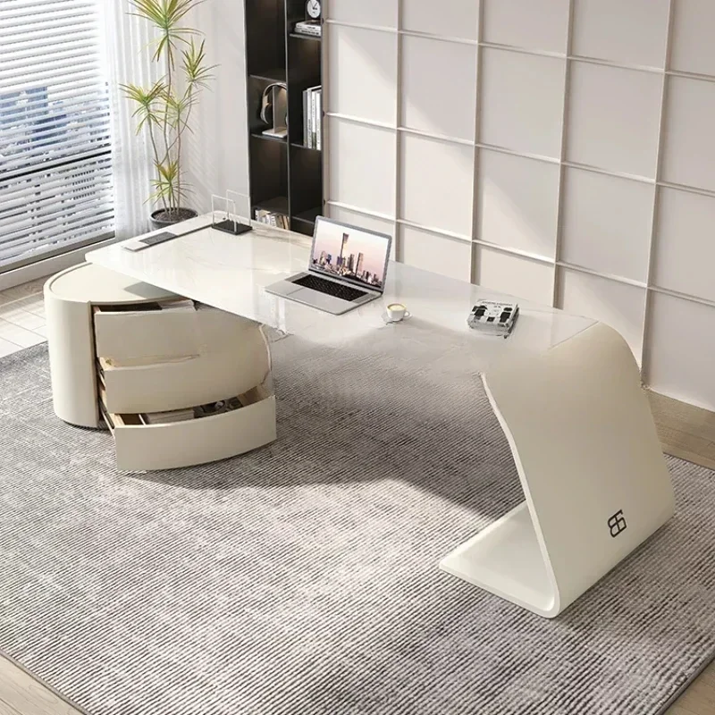 Italian Minimalism Office Desks Slate Light Luxury Modern Household Office Desks Computer Bureau  Working Equipment