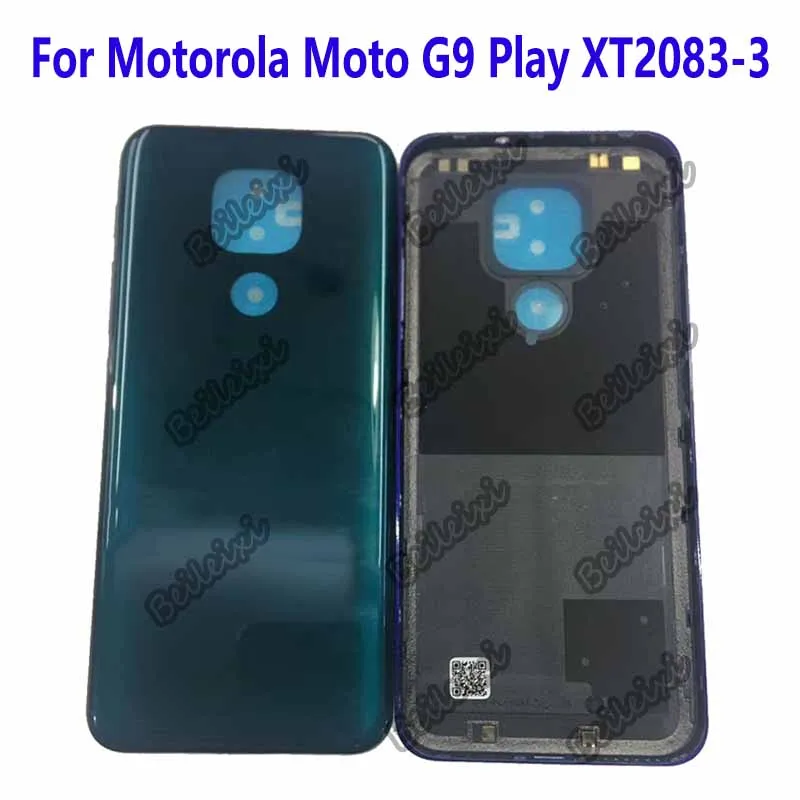 For Motorola Moto G9 Play XT2083-3 XT2083-1 Battery Back Cover Housing Case Battery Door Cover For Moto G9 Play Battery Cover