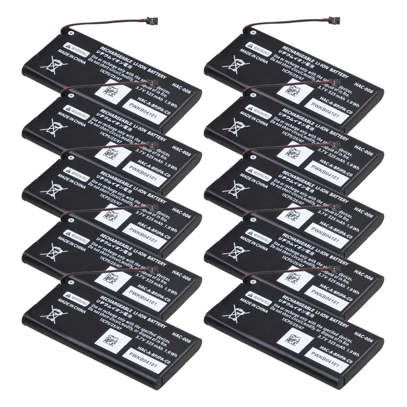 

10Pcs HAC-006 HAC 006 Battery Bateria for Nintendo Switch Ns Joy-Con Joycon Controller HAC-BPJPA-C0 HAC-015/016 HAC-A-JCR-C0