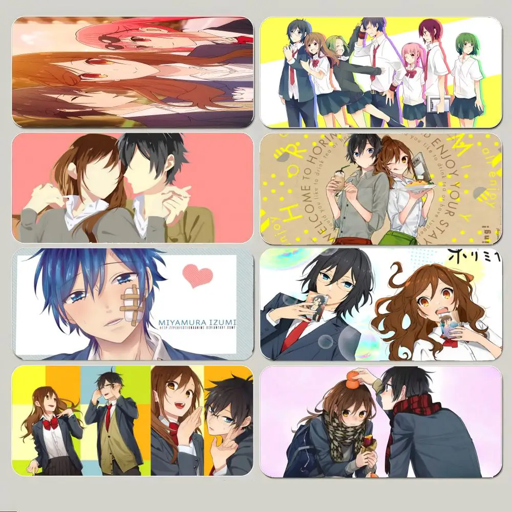 Sweet Romantic Anime H-Horimiya Mouse Pad Large Gaming Mousepad with Thick Stitched Edge Non-Slip Desk Mat