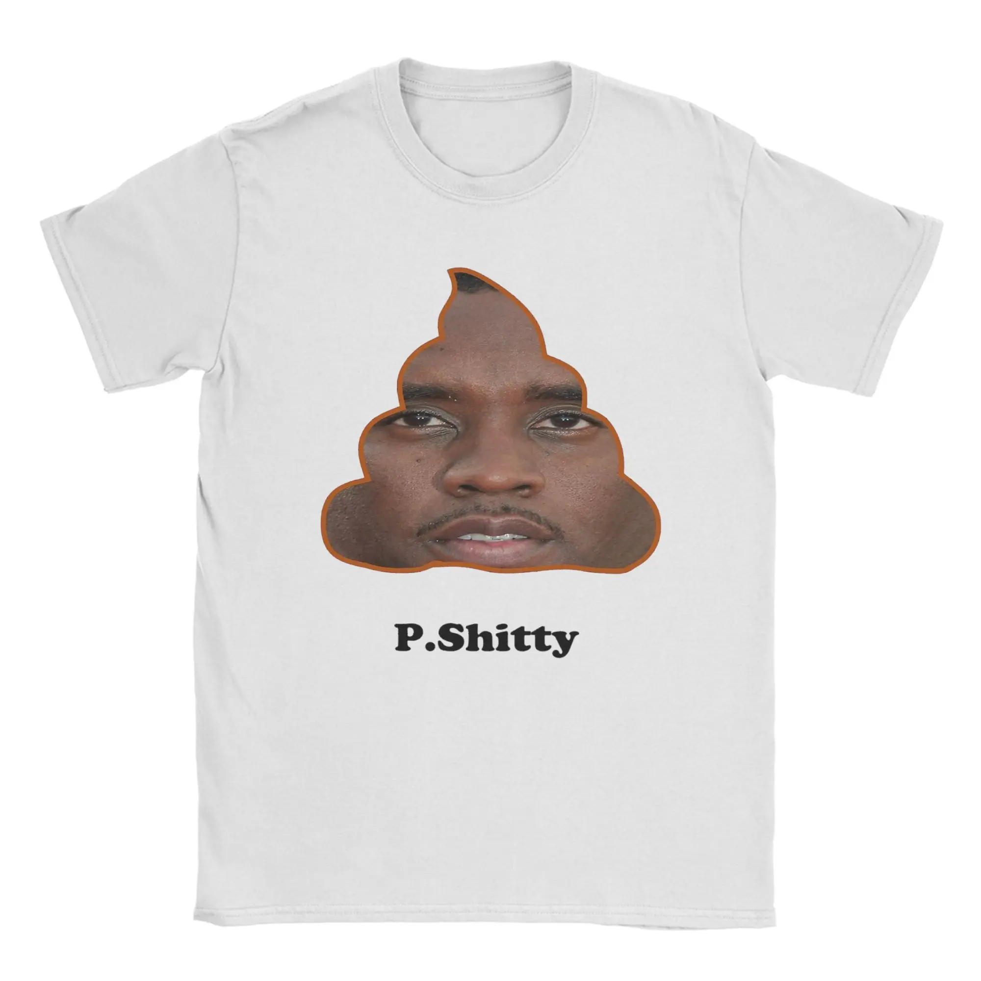 Men P.shitty Diddy T Shirts  Cotton Clothes Funny Short Sleeve Crewneck Tee Shirt Graphic T-Shirt