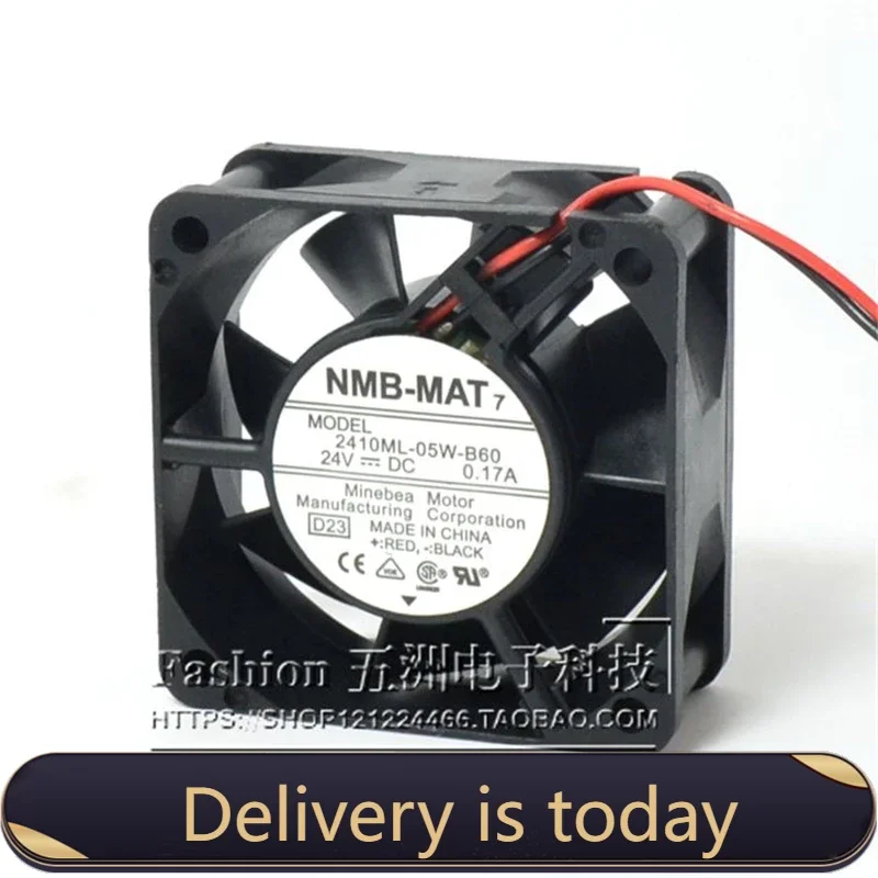 

Original NMB 2410WL-05W-B60 6025 60MM 60*60*25MM Server Case Cooling Fan 24V 0.17A With 2PIN