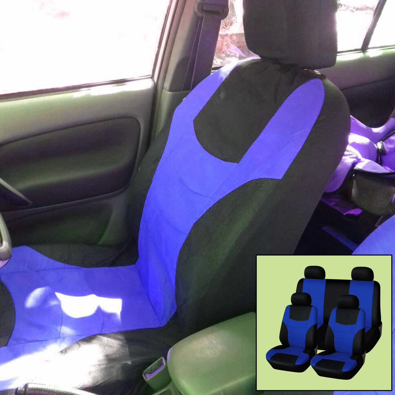 8Pcs Car Seat Covers Front Rear Headrest Protector Comfortable Fashion Seat Cover Protectors for Car SUV All Seasons Auto Parts