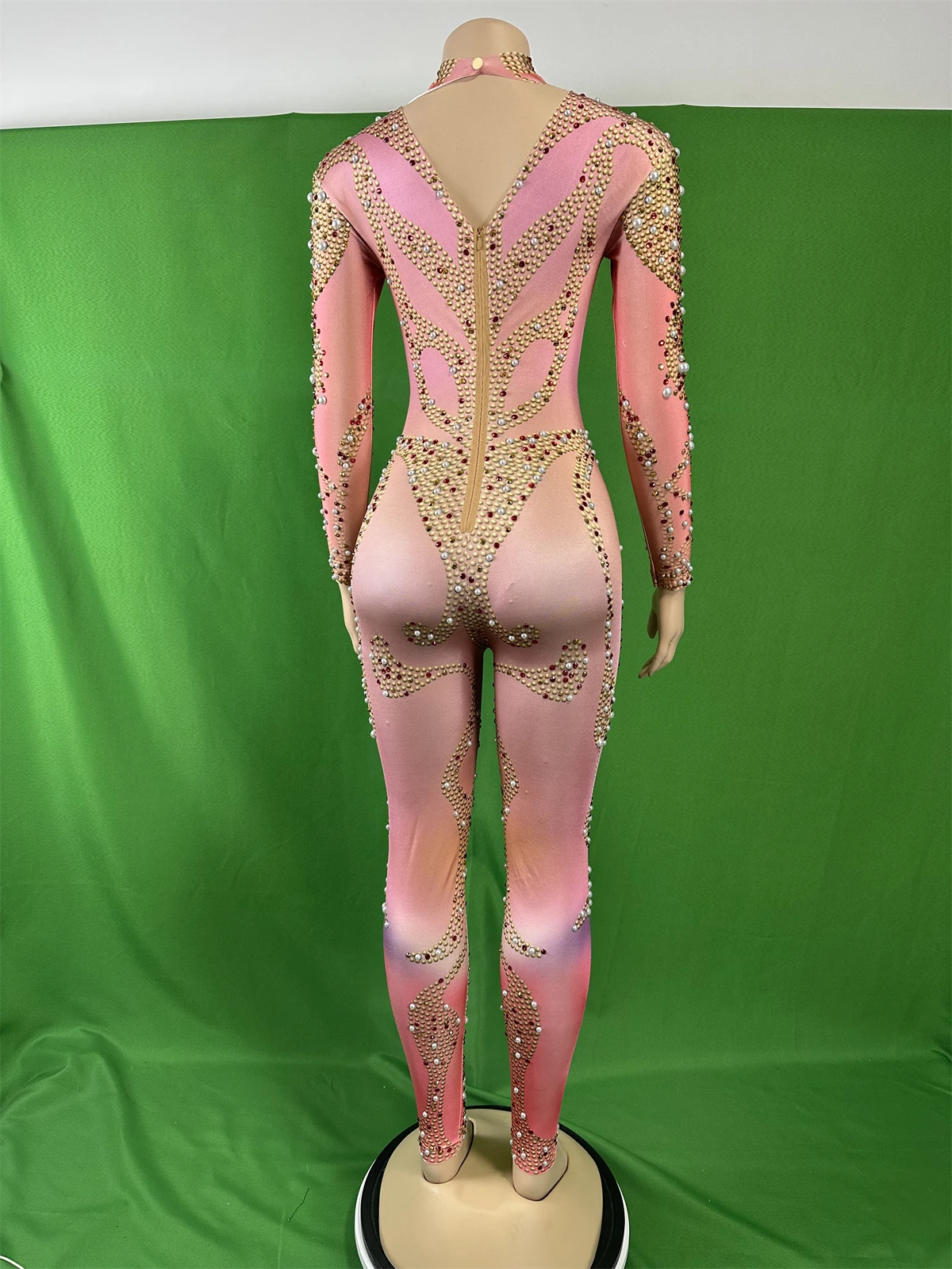 Shimmer clubwear despedida de solteira exótica clubbing dancewear cosplay pageant estiramento elastano brilhante strass macacões para mulher