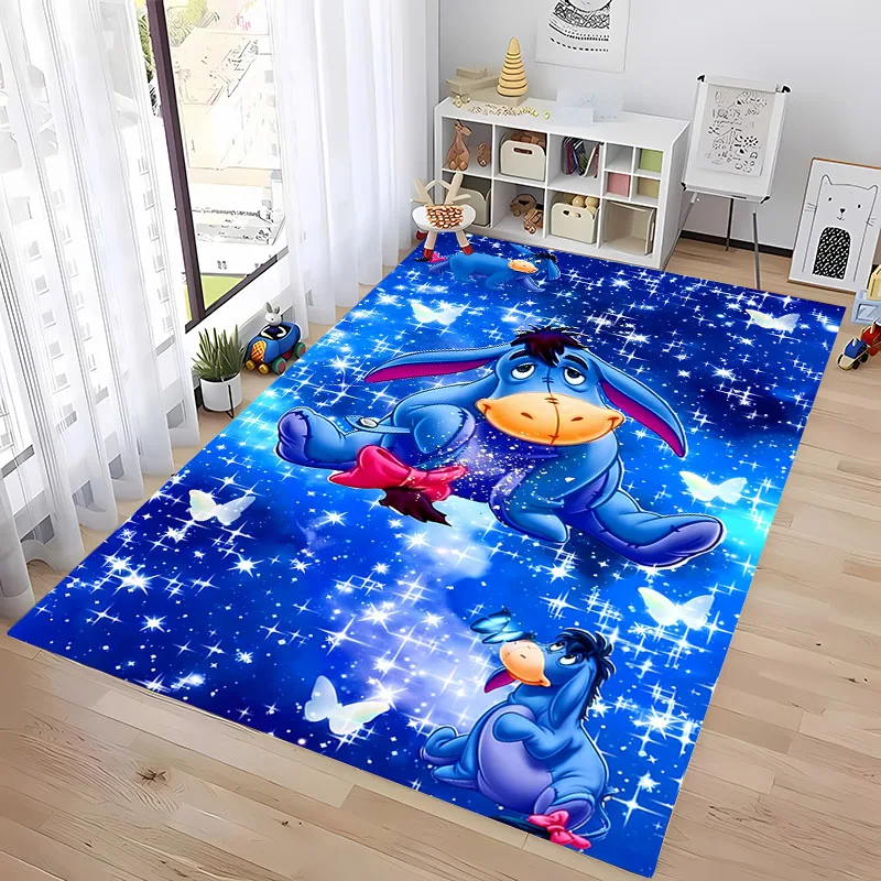 Disney Winnie The Pooh Eeyore Cartoon Area Carpet,Rug for Living Room Bedroom Sofa Kitchen Doormat Decor,Kids Non-slip Floor Mat