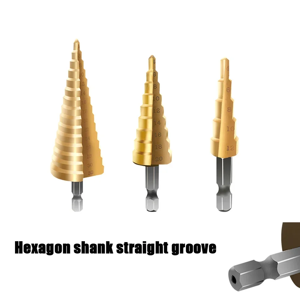 مجموعة مثقاب HSS بأخدود مستقيم ، تيتانيوم ، خشب ، معدن ، قاطع ثقب ، قلب ، 4-12 ، 4-20 ، 4-32 #6