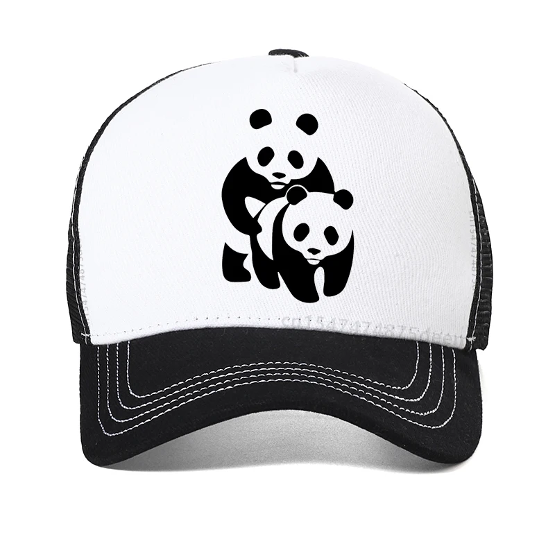 WWF Wrestling Panda Comedy Baseball Cap Men Fashion Adjustable Snapback hats Cool Summer mesh Breathable hat