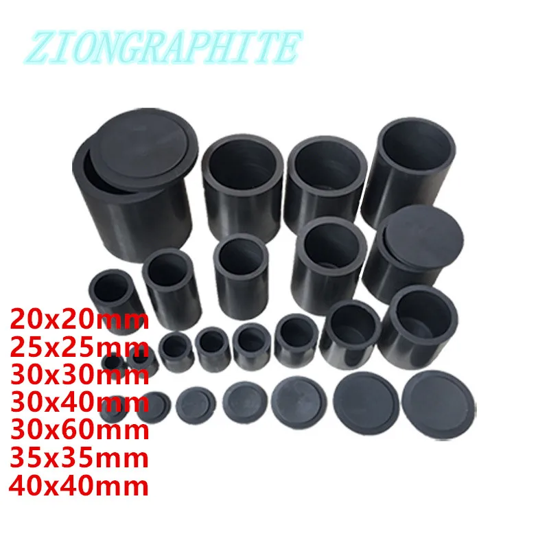 1 set Carbon Melting graphite Crucible with Lid For Melting Gold Silver Copper Brass