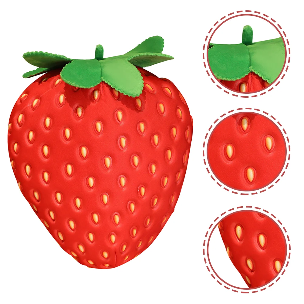 

Strawberry Plush Pillow Hugging Decorative Cartoon Throw Gift Toy Stuffed Fruit Cushion Fabric Nap