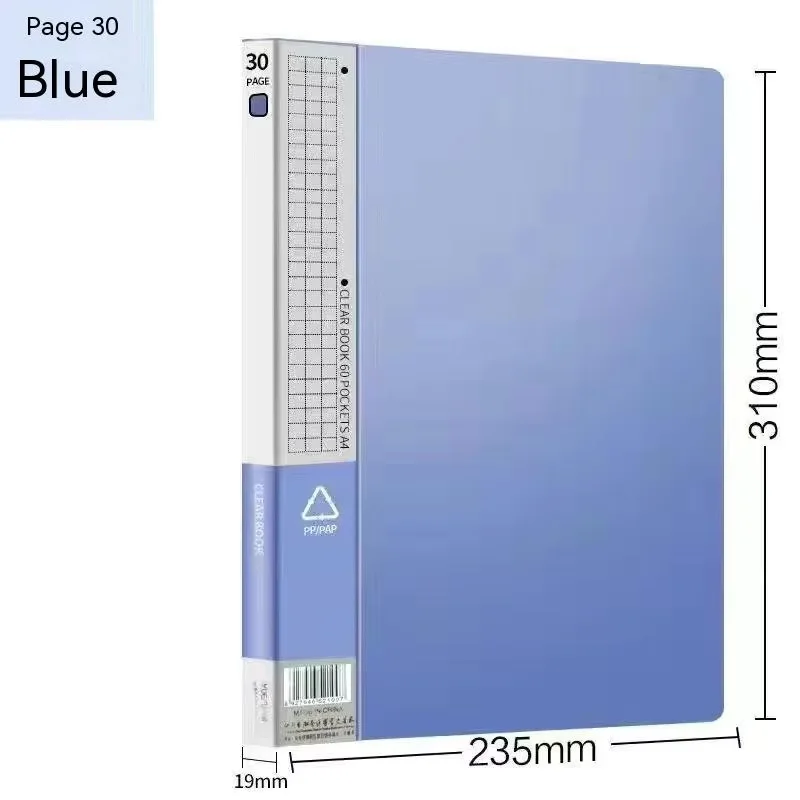 30/40/60/80/100 Seiten A4-Aktenordner, großes Fassungsvermögen, Datenbuch, Dokumentenaufbewahrung, Ablageprodukte, Einsatz von Testpapierbroschüren