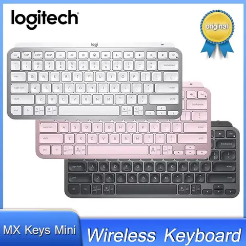 Logitech Mx Keys Mini Wireless Waterproof Bluetooth Keyboard Backlit Slim Silent 104Keys Portable Business Computer Laptop