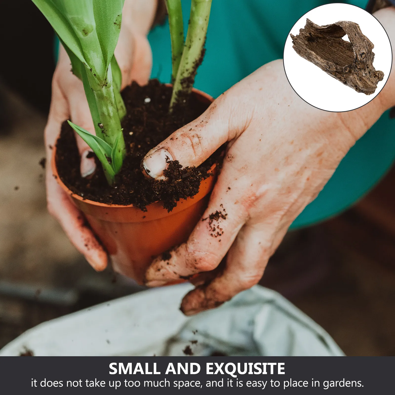 

1 шт. Креативный цветочный горшок для суккулентов из смолы, имитация корневой системы дерева, большой диаметр, для балкона, сада, простой настольный декор для растений