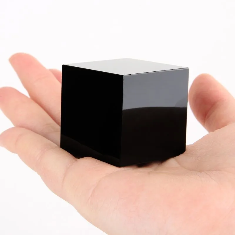 2–8 cm natürlicher schwarzer Obsidian-Quarzkristall, polierter Würfel, Reiki-Heilung – Detail 2