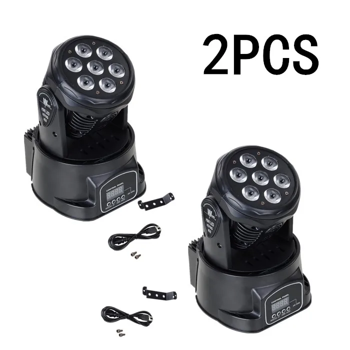 2 STKS Mini LED 7x12WRGBW Wash Moving Head Verlichting dj disco Bal 14 kanalen