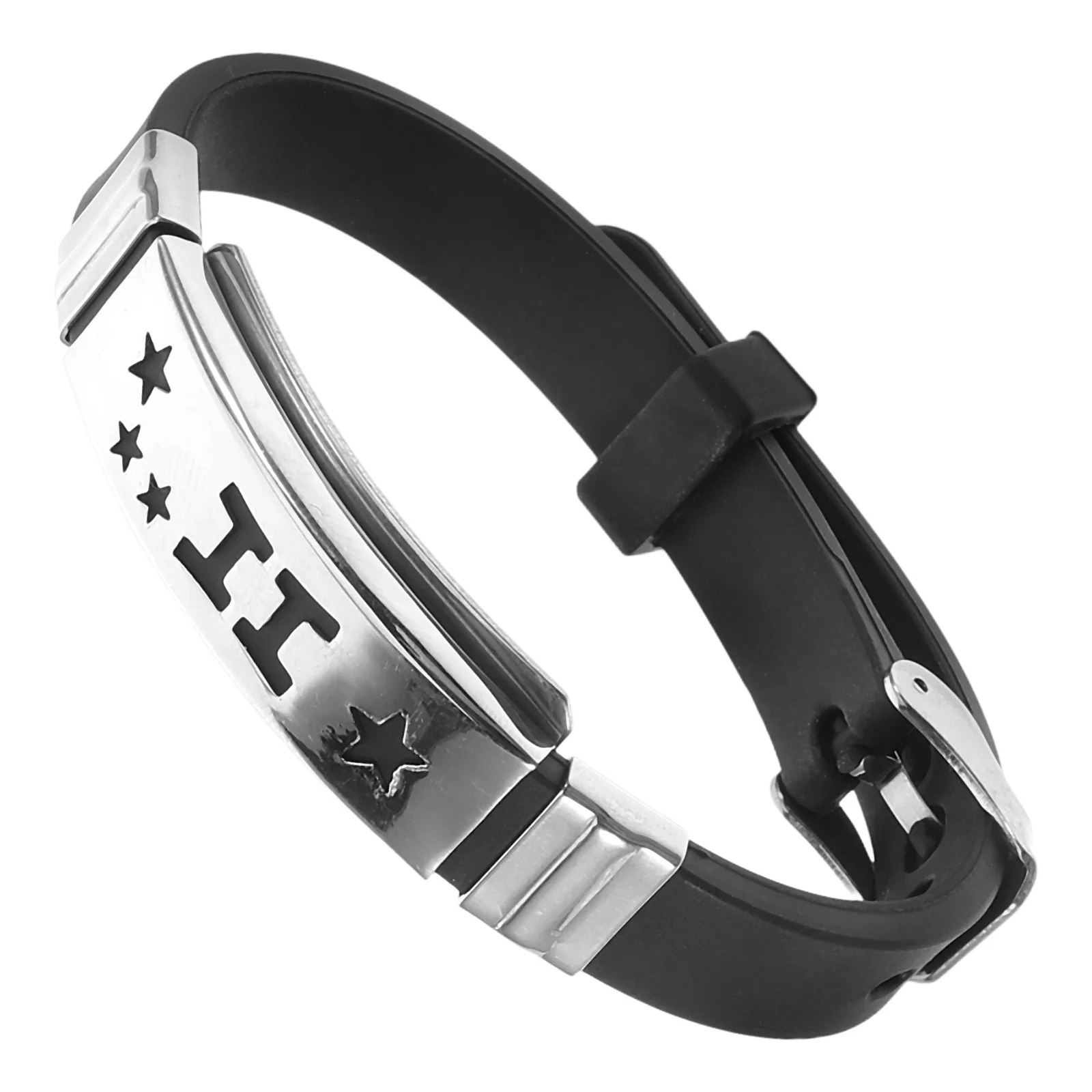 الجوزاء الفولاذ المقاوم للصدأ سوار دليل العمل الأزياء الإسورة ارتداء اليومي اثني عشر زوجين هدية الفولاذ المقاوم للصدأ الإسورة #2