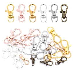 10Pcs/Lot Alloy Spring Buckle Keychains Lobster Clasps Hooks Key Ring Connector for DIY Keychain Lanyard Jewelry Making Supplies