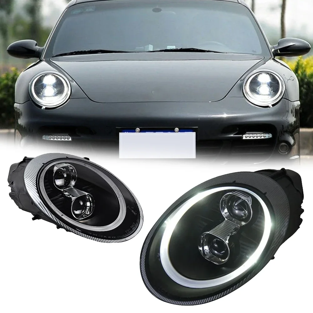

LED HeadLights For Porsche 911 997 05-09 Emark Style Full Led DRL Car Head Lamp Assembly Signal Accessories Modified Lamp