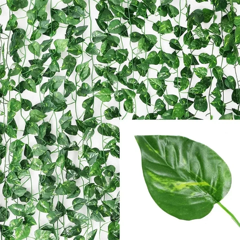 4.4/11M Kunstplant Groene Klimopblad Garland Fake Plant Creeper Opknoping Wijnstok Outdoor DIY Tuin Muur bruiloft Home Decor