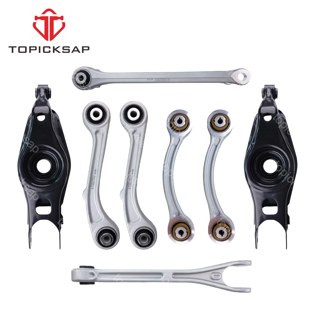 TOPICKSAP 8pcs Rear Control Arm Wishbone Arm Suspension Kits for Maserati Quattroporte M156 Ghibli M157 2013 2014 2015 - 2022