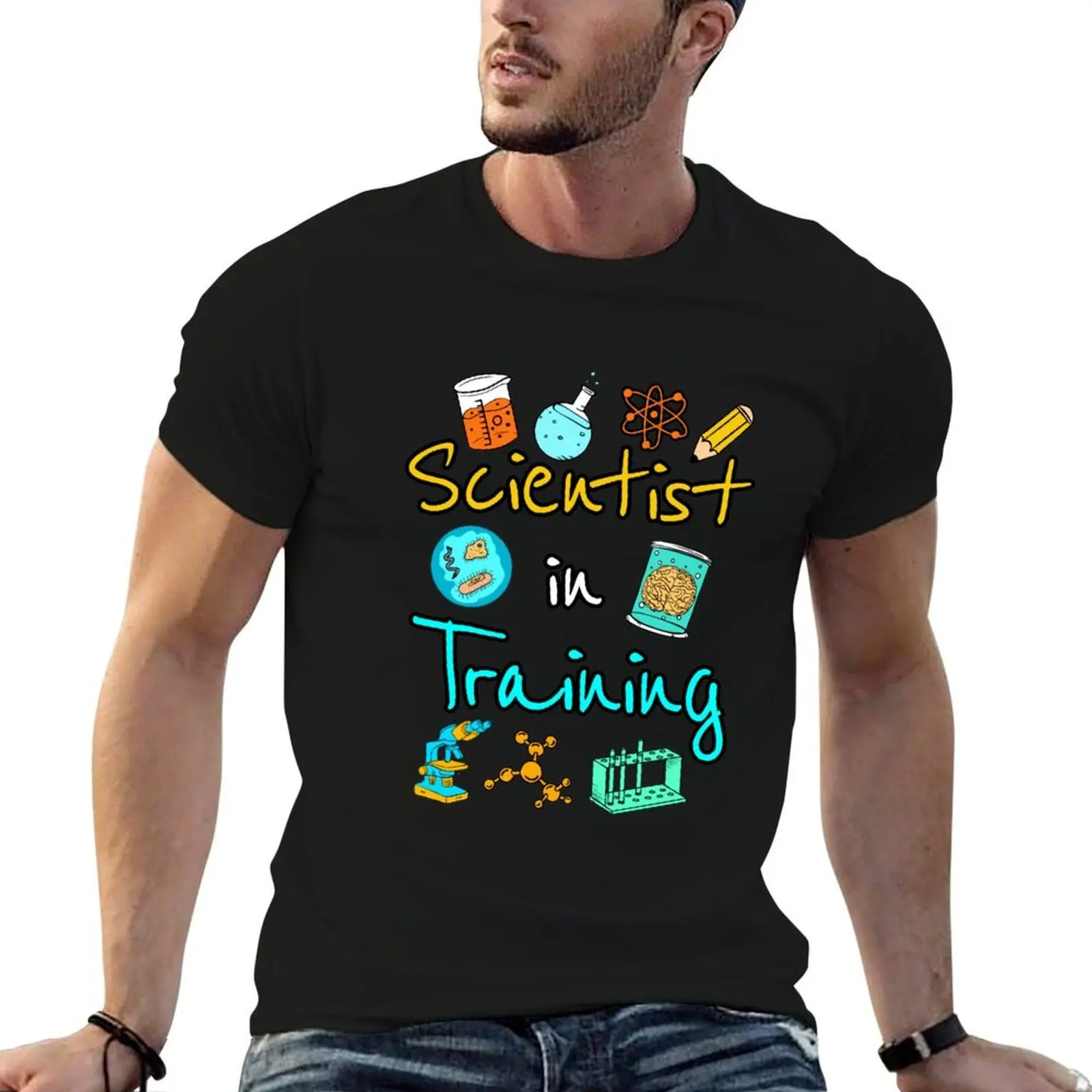 

for vintage STEM t shirt graphic tshirt in cotton man Training shirts man Future Scientist T-Shirt t man Scientist