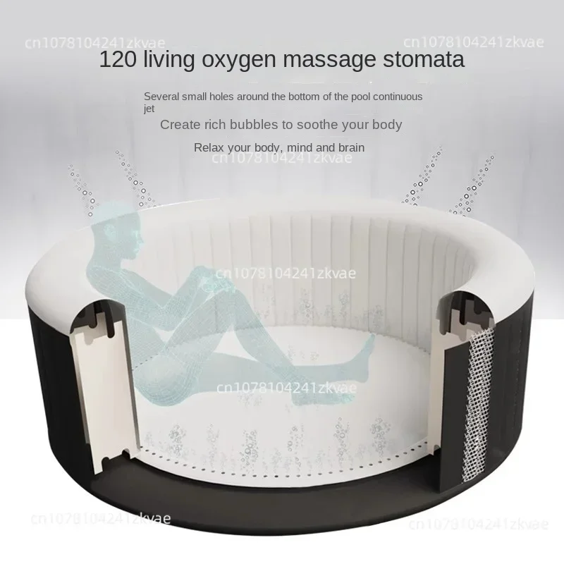 

Bubble Massage Spa Set includes Energy Efficient Spa Cover Contoured Headrest 6 Person Capacity