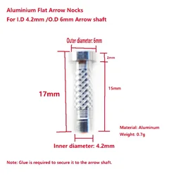 アルミフラットナローシャフト,矢印シャフト,ケルハンティング,i.d4.2mm o.d6 mm, 50個,100個