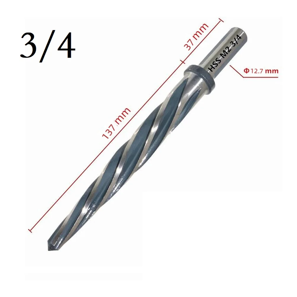 HSS Taper Reamer Drill Bit Spiral Flute For Metal Chamfered Taper Electric Drills Cutting Tool Car Enlarge Hole Cutter