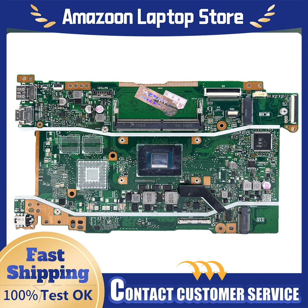 

For ASUS Laptop Motherboard X409DA for Y5200D Y4200D P1510CDA D409D D509D​ W/CPU 100% tested
