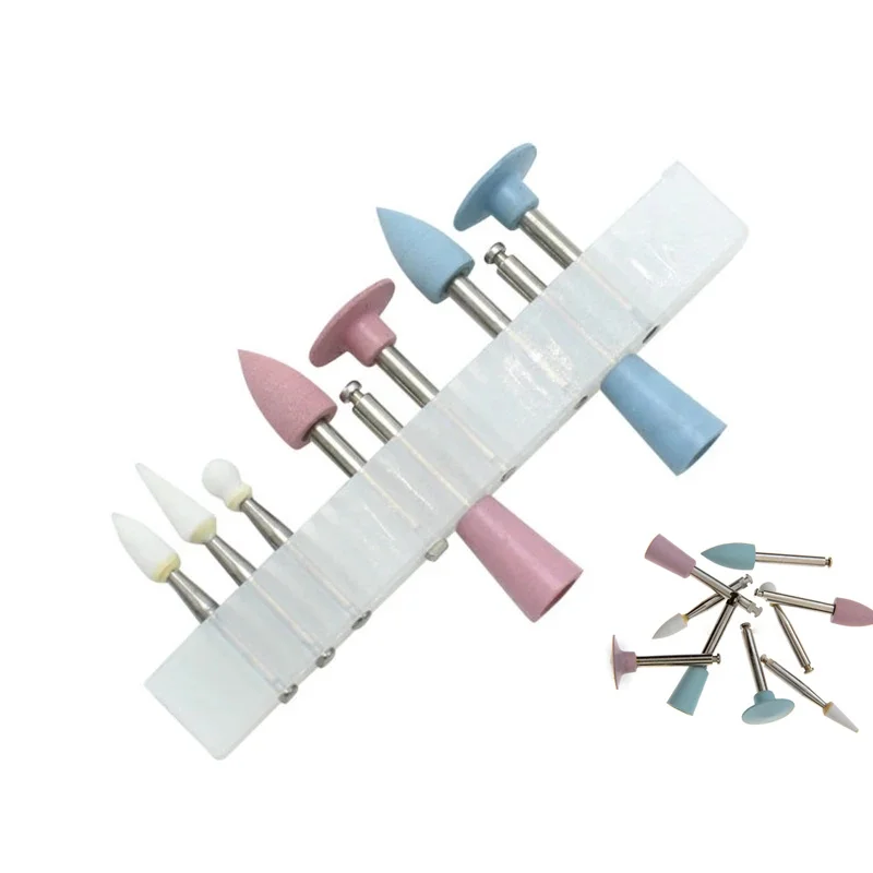 9pcs/Box Dental Composite Polishing Kit RA0309 For Low Speed Handpiece  Resin Sanding Polishing Set Dentistry Material