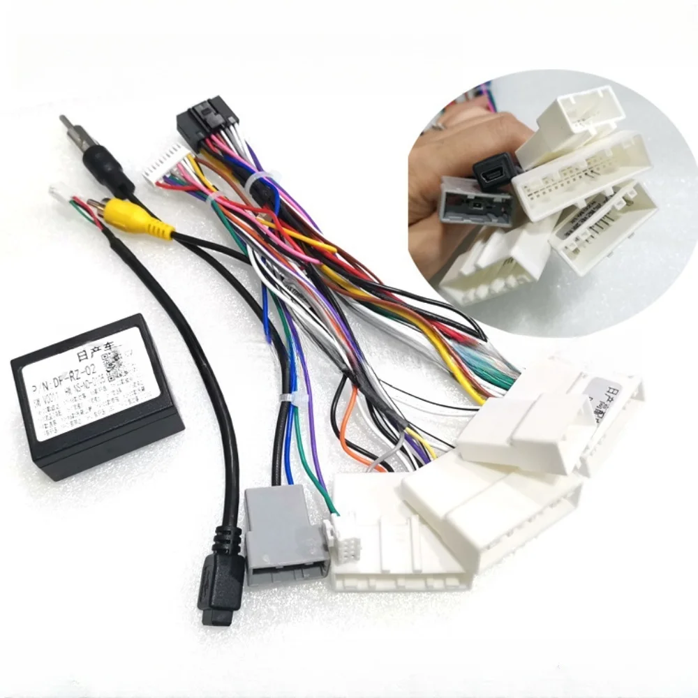 16 Pin Power Wiring Harness Connector Adapter Canbus Box DF-RZ-52 For Nissan X-trail Qashqai Sylphy Sentra Kicks Navara Juke