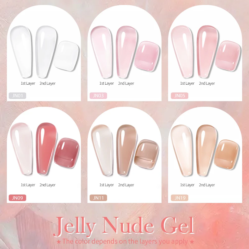 BORN PRETTY 250g Jelly Nude Gel Nail Polish Big Volume Milky White Transparent Soak Off UV LED Nail Art Varnish Nail Supplies