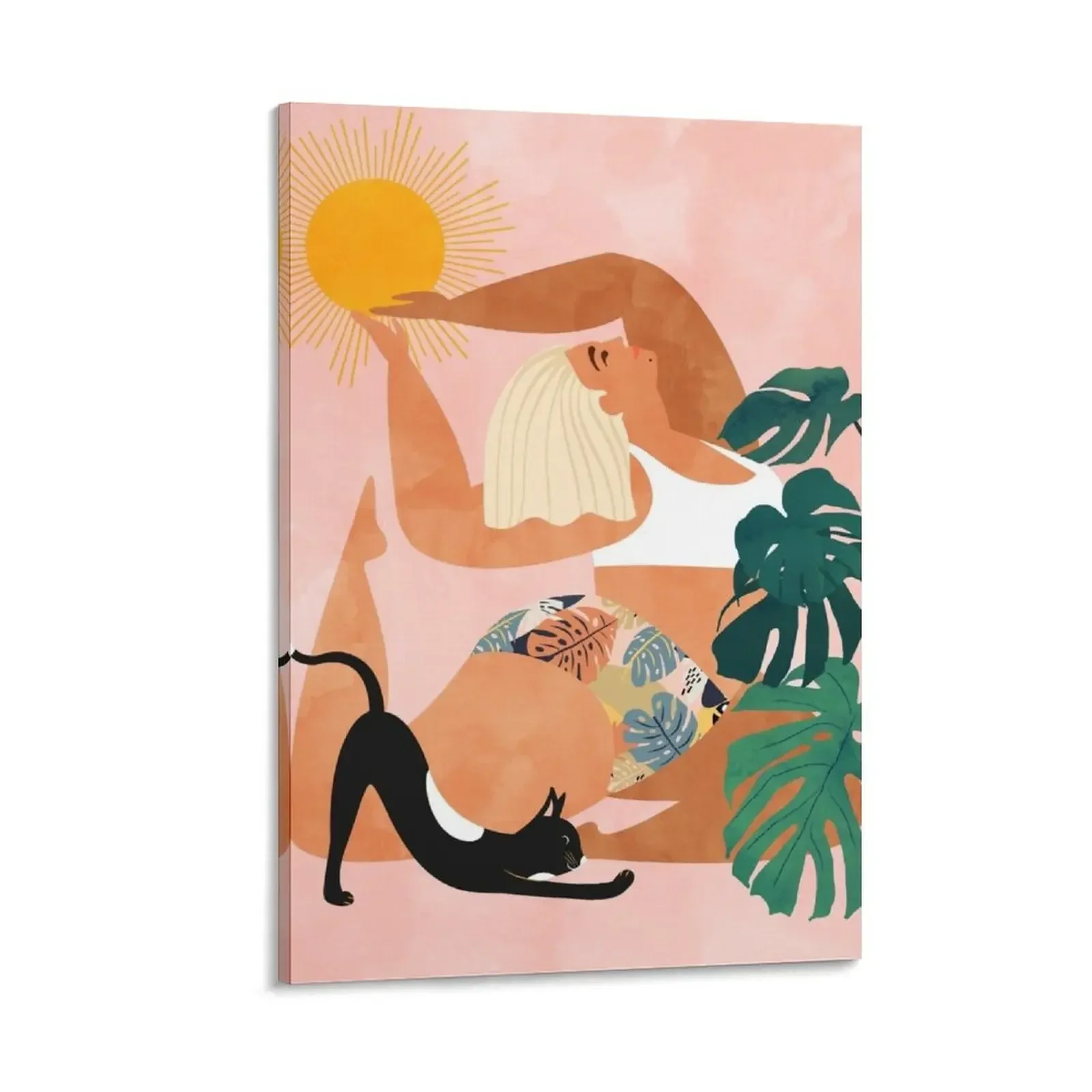 

Tropical Yoga #illustration #tropical Canvas Painting home decorations bedroom decor decorative wall poster