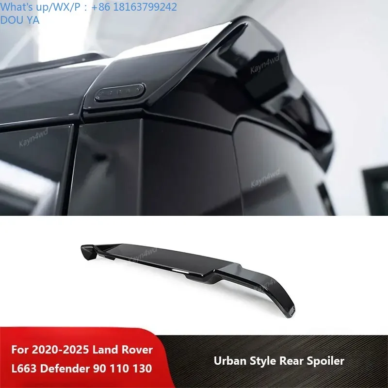 

Off Road 4x4 Accessories Urban Style Glossy Black Rear Spoilers Tail Wing Kit For 2020-2025 Land Rover L663 Defender 90 110 130