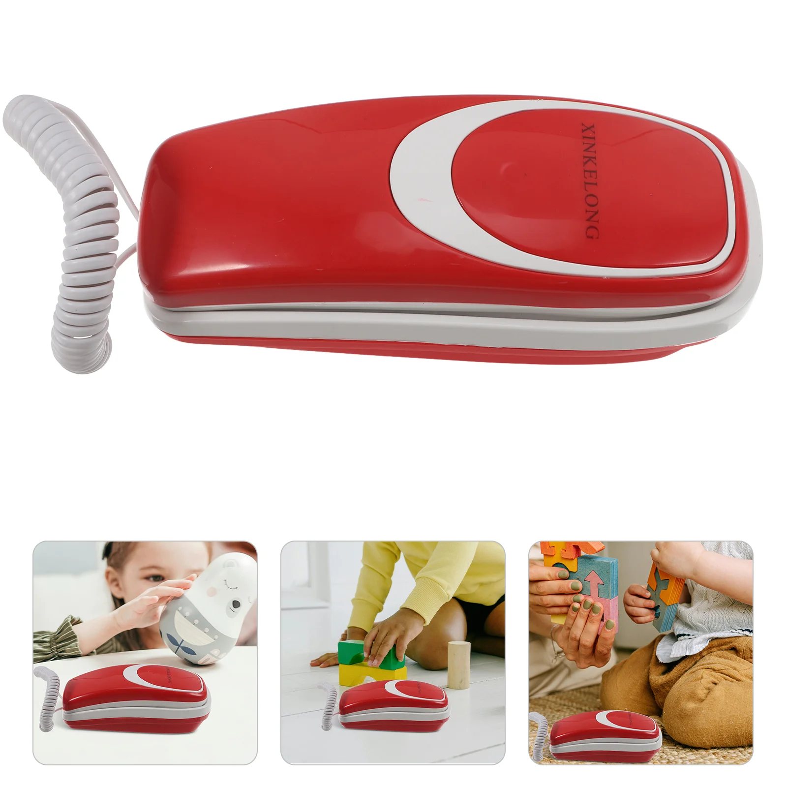 ふり電話おもちゃ子供教育幼児インタラクティブモンテッソーリベビーダイヤル携帯ままごと家事おもちゃ子供固定電話