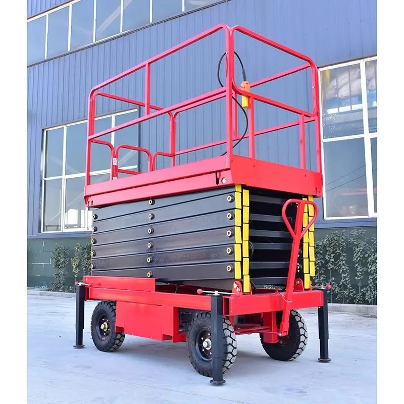 New Diesel Powered Hydraulic Scissor Lift Table Platform 6m-12m Extension 1000kg Capacity Max 18.39m Height for Hotels Retail