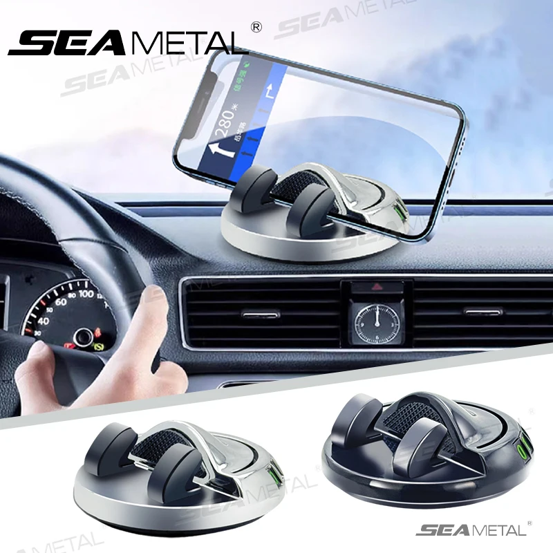 SEAMETAL Head-Up Phone Mount for Car Dashboard Rotation Phone Holder Anti Slip 360-Degree Rotation Universal Navigation Holder