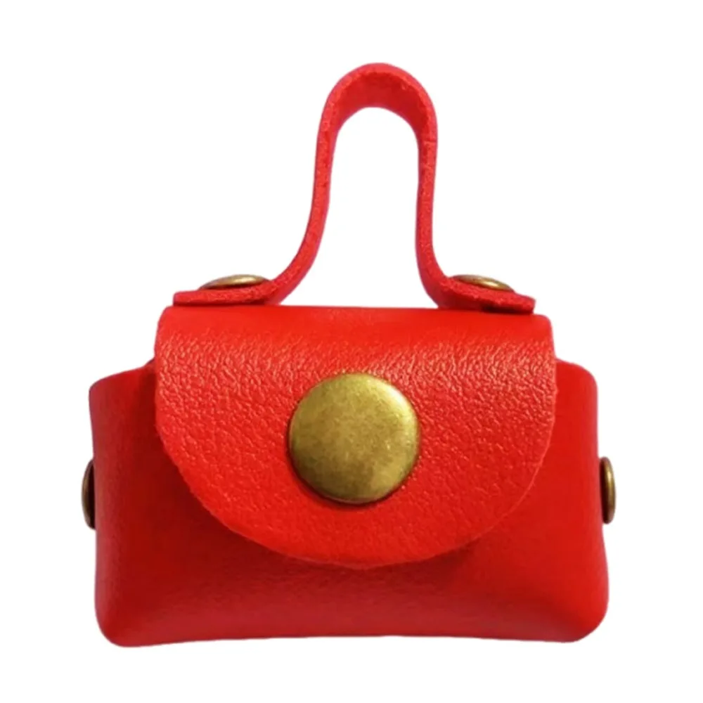 Durable PU Leather Coin Purse Decorative Multi-function Mini Storage Bag DIY Small Gift Gift Giving