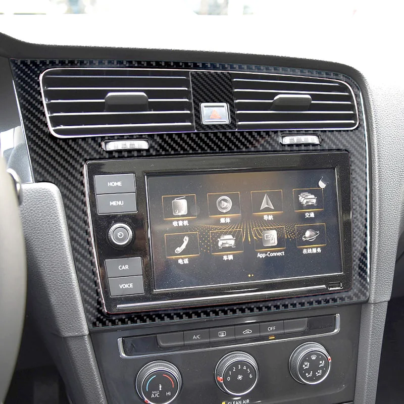 Black Car Interior Decoration Protection Carbon Fiber Sticker For Volkswagen VW Golf 7 MK 72014-2019 Auto Styling Accessories