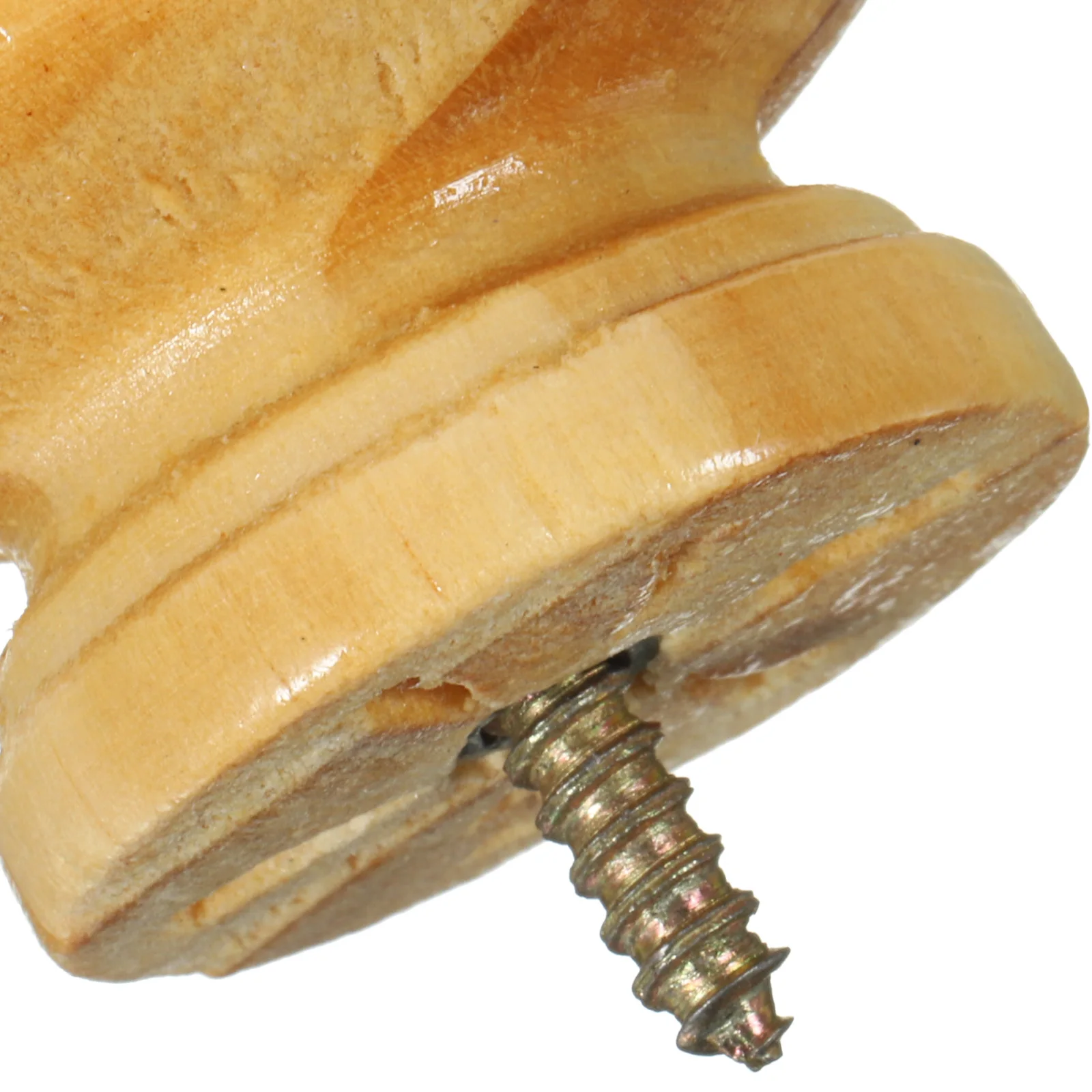 

4pcs Solid Wood Handle Round Knobs Furniture Pulls Dresser Drawer Wardrobe Door Handle Accessory Wood Cabinet Pulls Easy