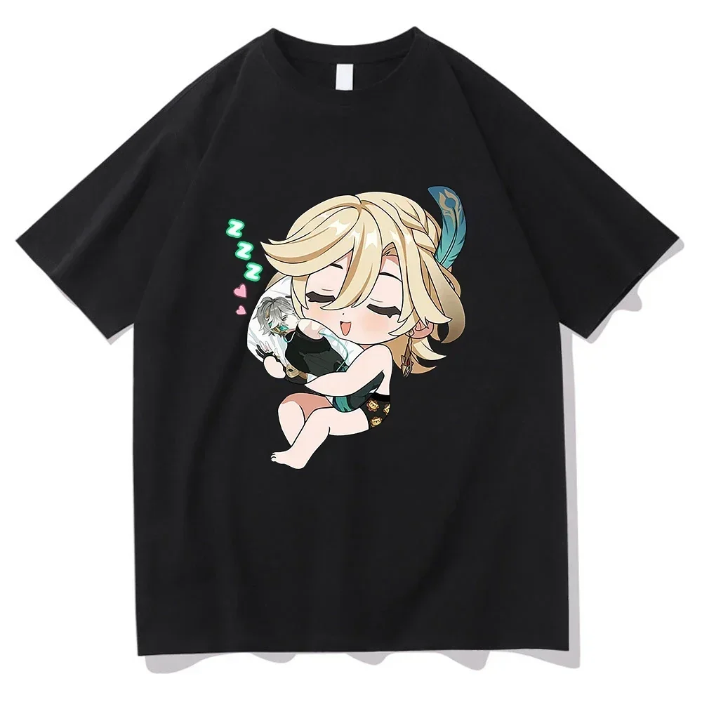 Cute Genshin Impact Print Women T Shirt Harajuku Cartoon Kaveh Graphic Kawaii Short Sleeve T Shirt Anime Cartoon Clothes Tops