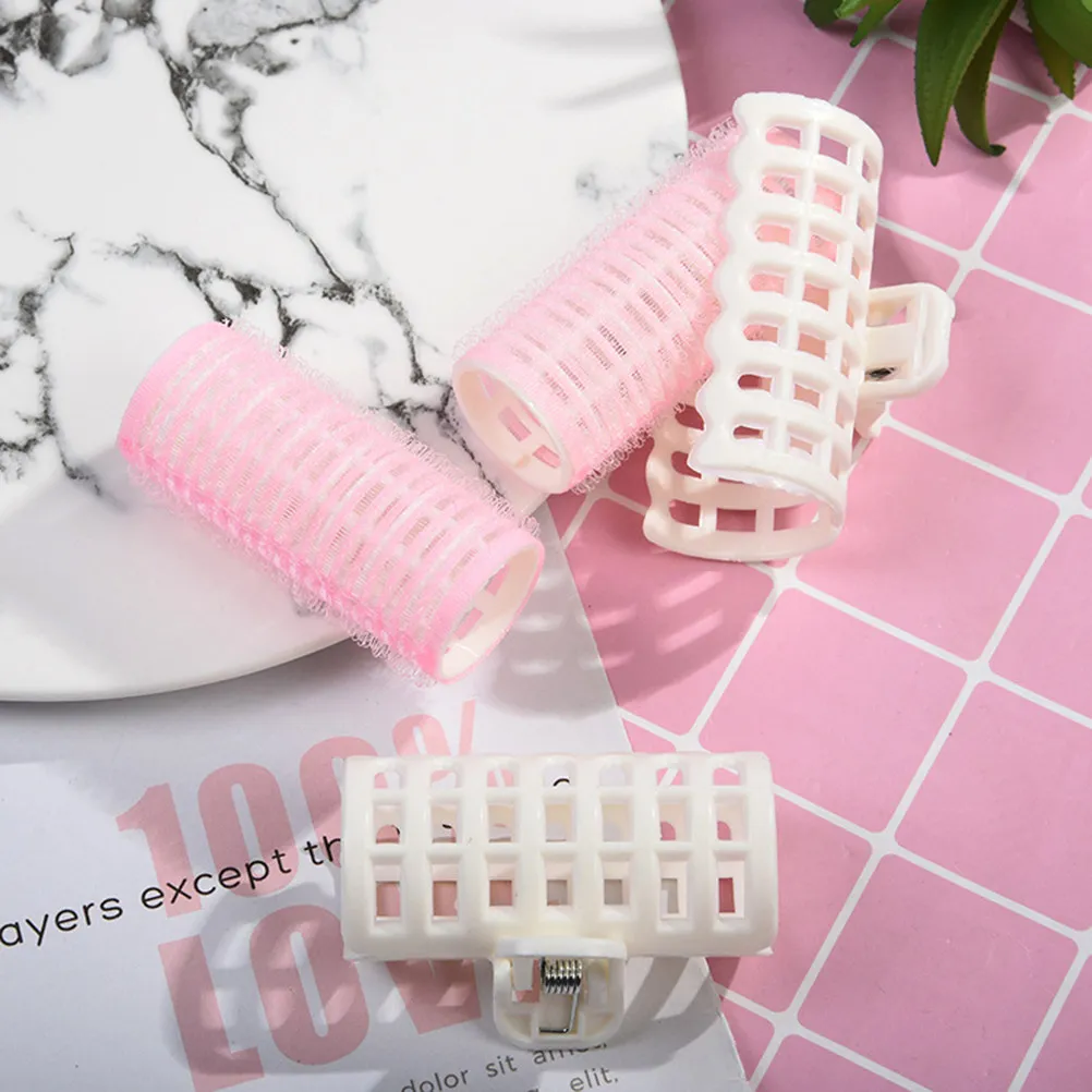 4 Sets/12pcs Sponge Hair Curler Self Adhesive Hair Styling Roller Hair Curlers Hairdressing Tools for Woman
