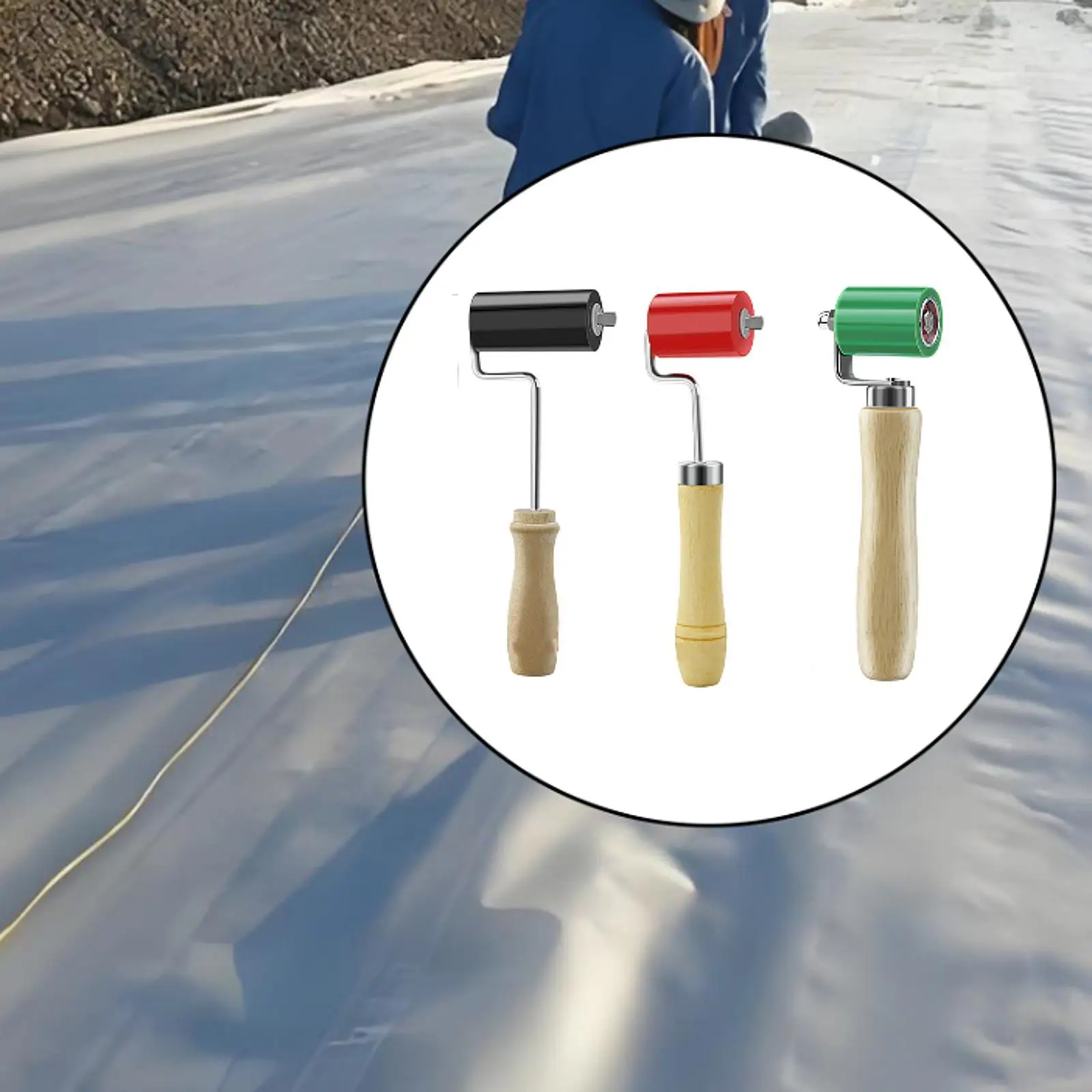 Silicone Pressure Roller Seam Roller Compact,Professional,High Temperature Resistant Smoothing for Welding PVC Roof Corner
