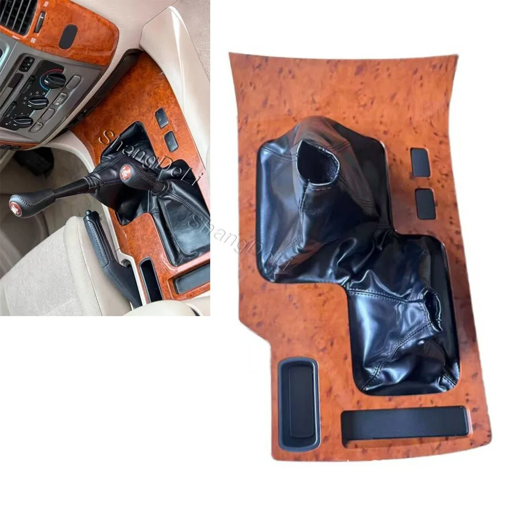 New ABS Center Console Wooden Gear Shifter Panel For Toyota Land Cruiser FJ100 LC100 Part Number 58804-60111