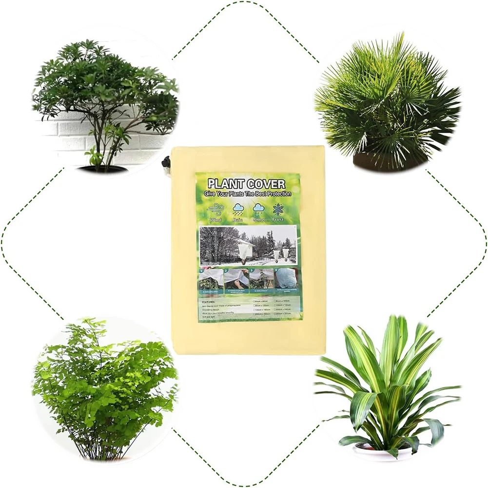 

Frost Cold Protection Plant Protection Bag with Zip Drawstring Frost Protection Plant Covers for Trees Palm Trees Balcony Plants